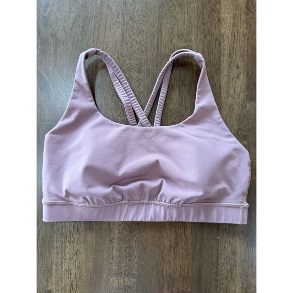 Lululemon Energy Bra Spiced Chai Mauve Crisscross Back Medium Support Size 6 - Picture 8 of 8